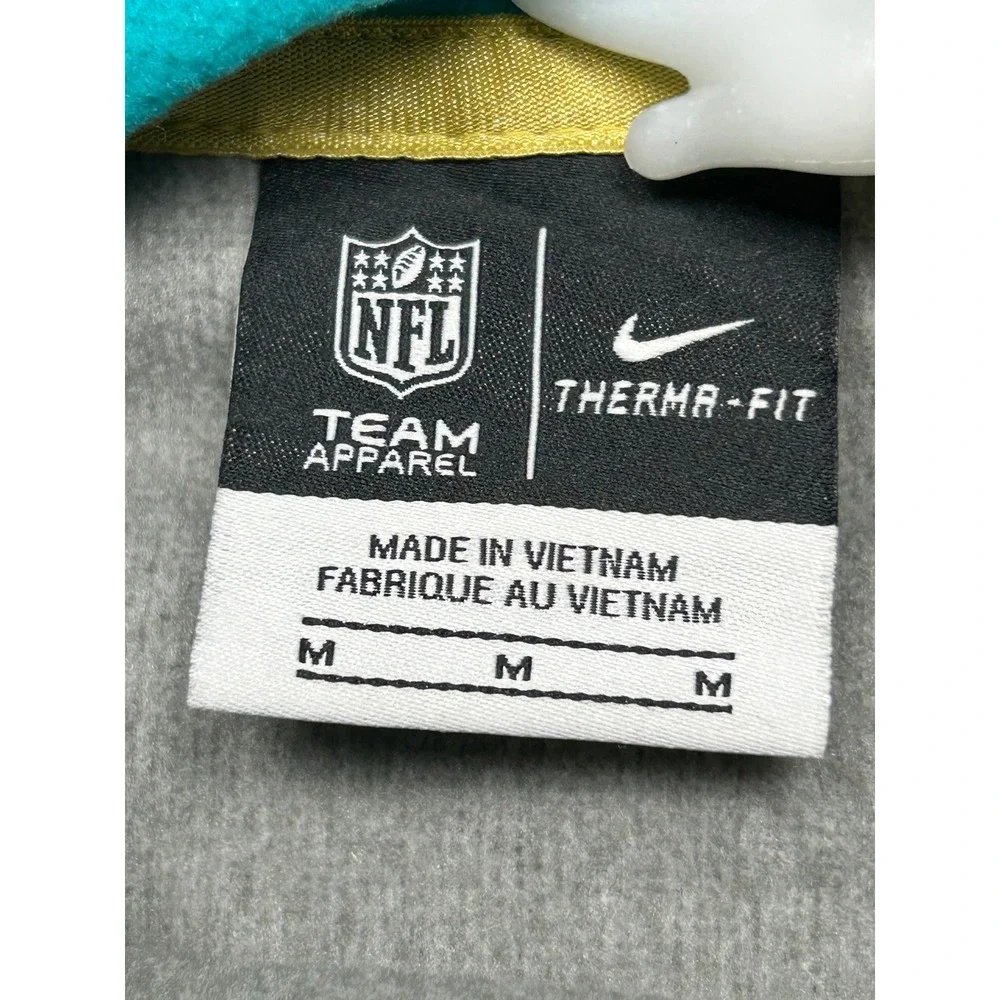 Nike Miami Dolphins Hoodie Polyester Gray Teal Medium Mens